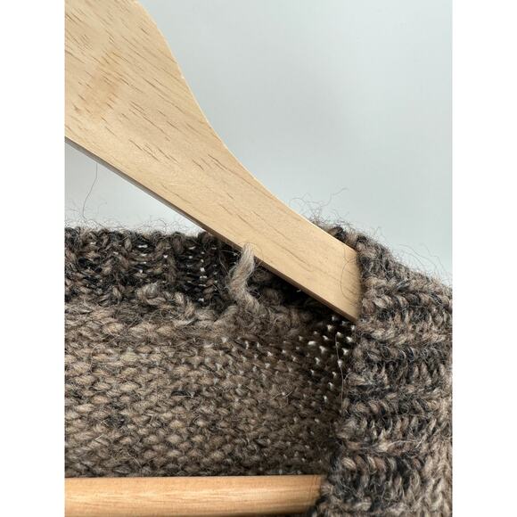 Wallace Sweater Women SMALL Brown 3/4 Sleeve Round Neck Merino Wool Alpaca Blend - Picture 6 of 9
